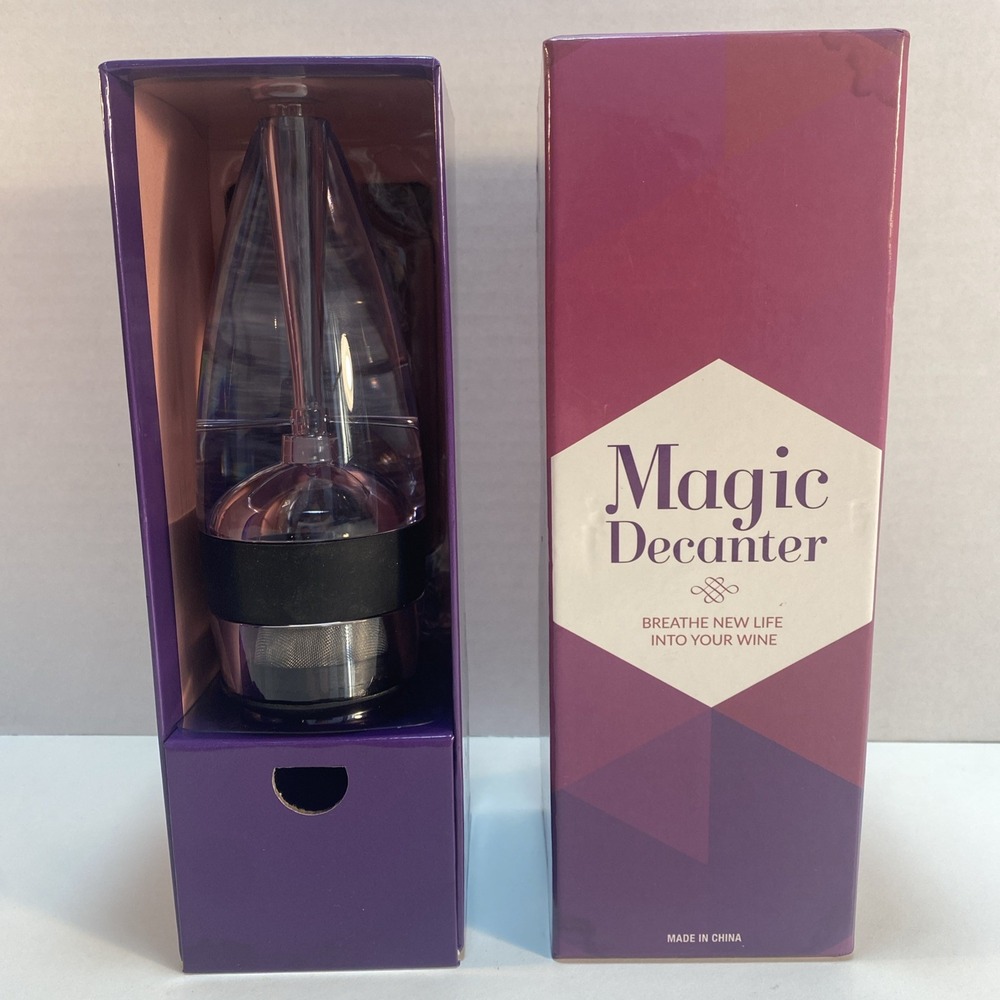 Traveling Vineyard Magic Decanter Wine Aerator Clear Black Red Wine Tool